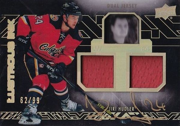 AUTO karta JIŘÍ HUDLER 15-16 UD Black Lustrous Ink Spectrum /99